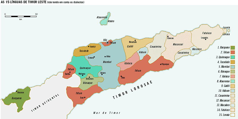 As 15 línguas de Timor Leste